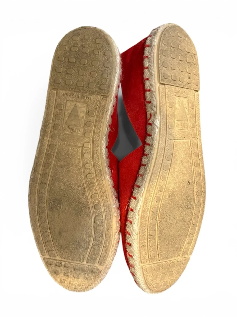 Verbenas Carmen Red Suede Espadrille Flats - Made in Spain,